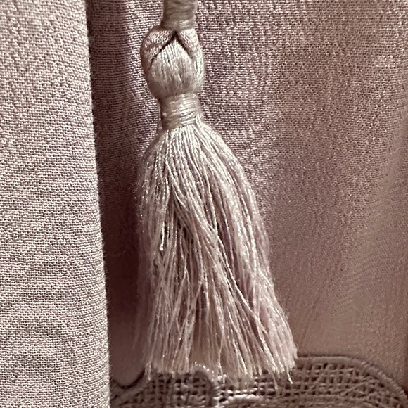 Anthropologie Mauve Purple Lace Inset Embroidered Boho Mini Tunic Dress Size S - Picture 6 of 16